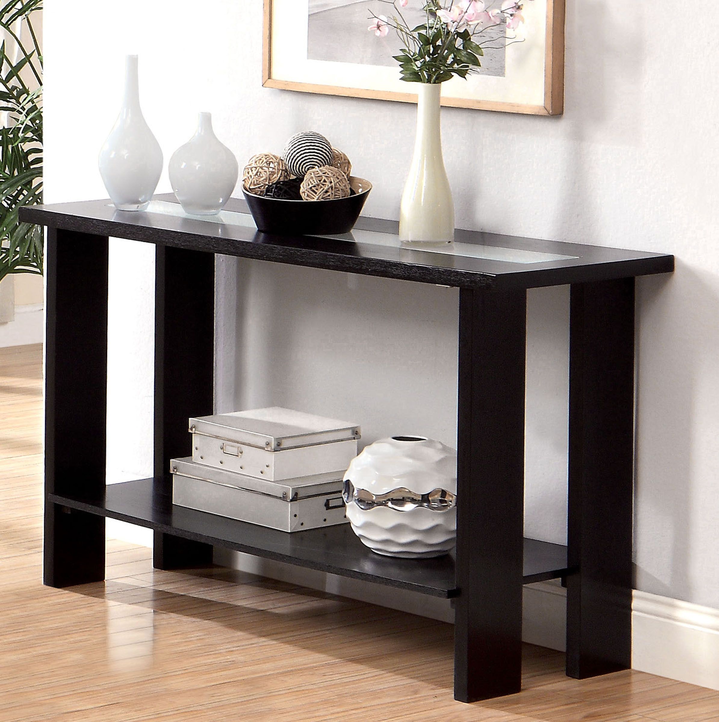 Luminar Ii Espresso Lights Sofa Table