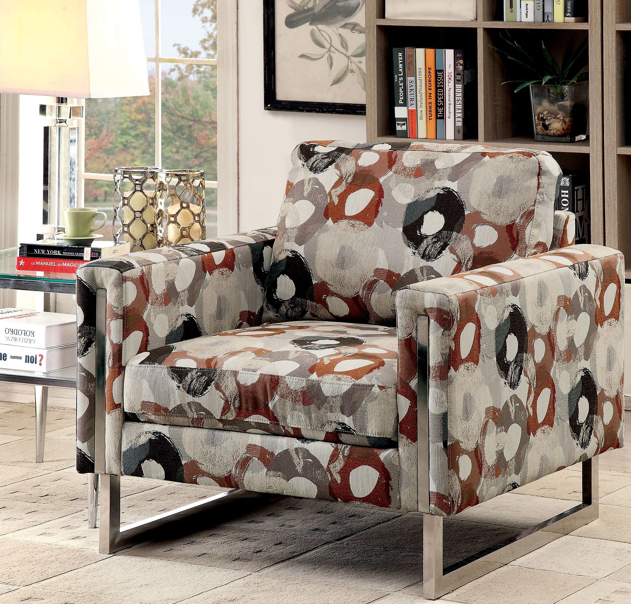 Lauren Ii Pewter Pattern Chair