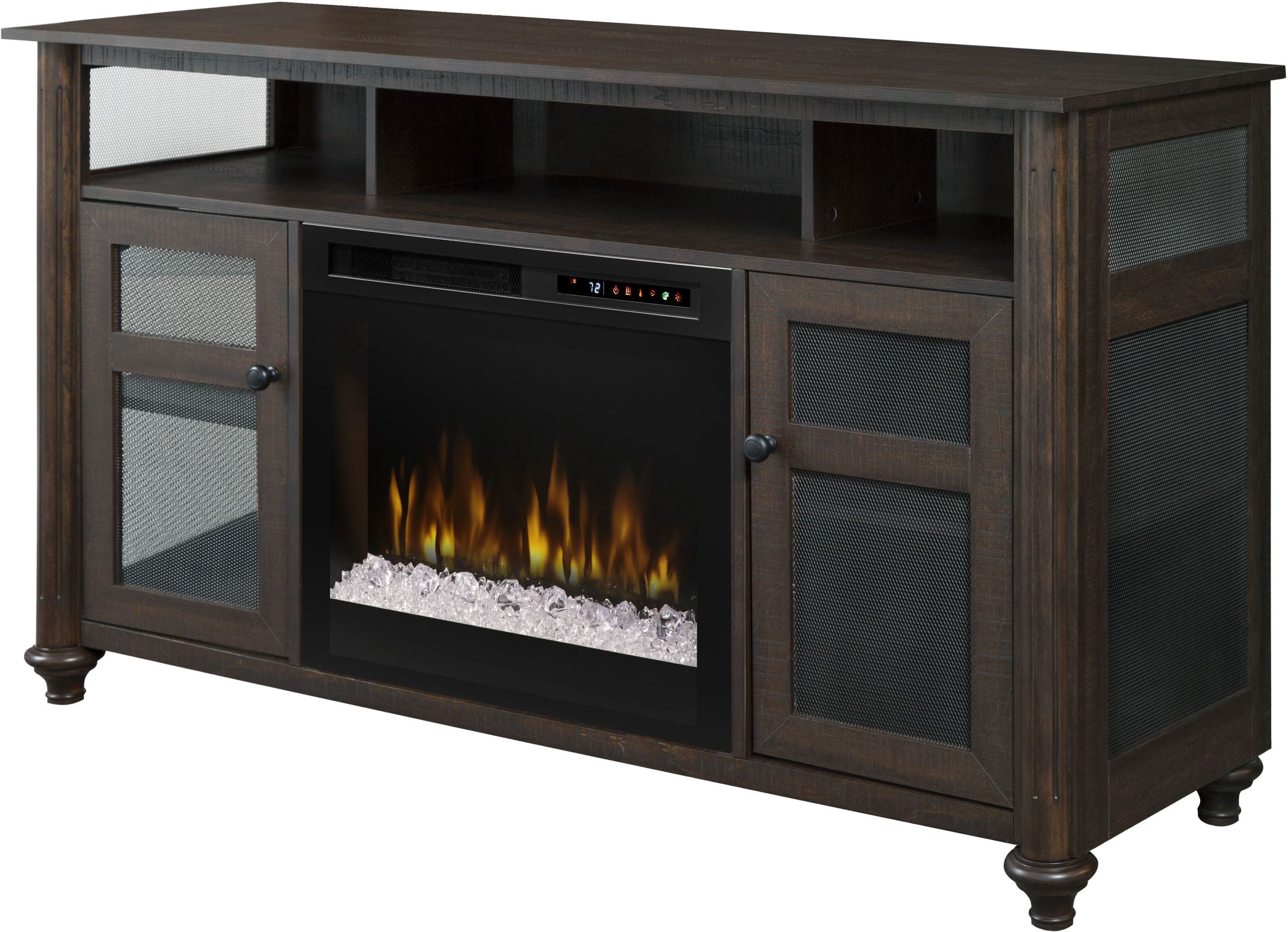 Xavier Brown Media Console Electric Fireplace With Acrylic Ice Xhd Firebox - Fireplace Firebox Xavier Brown Media Console Electric Fireplace With Acrylic Ice Xhd Firebox - Fireplace Firebox