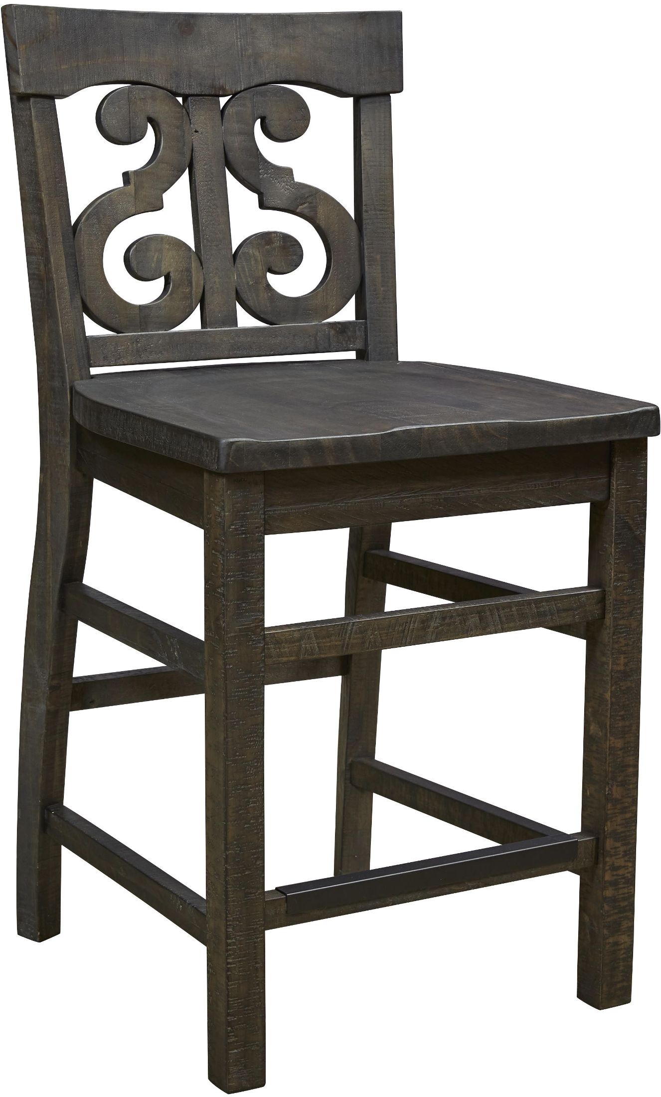 Bellamy Deep Weathered Pine Counter Height Desk Chair