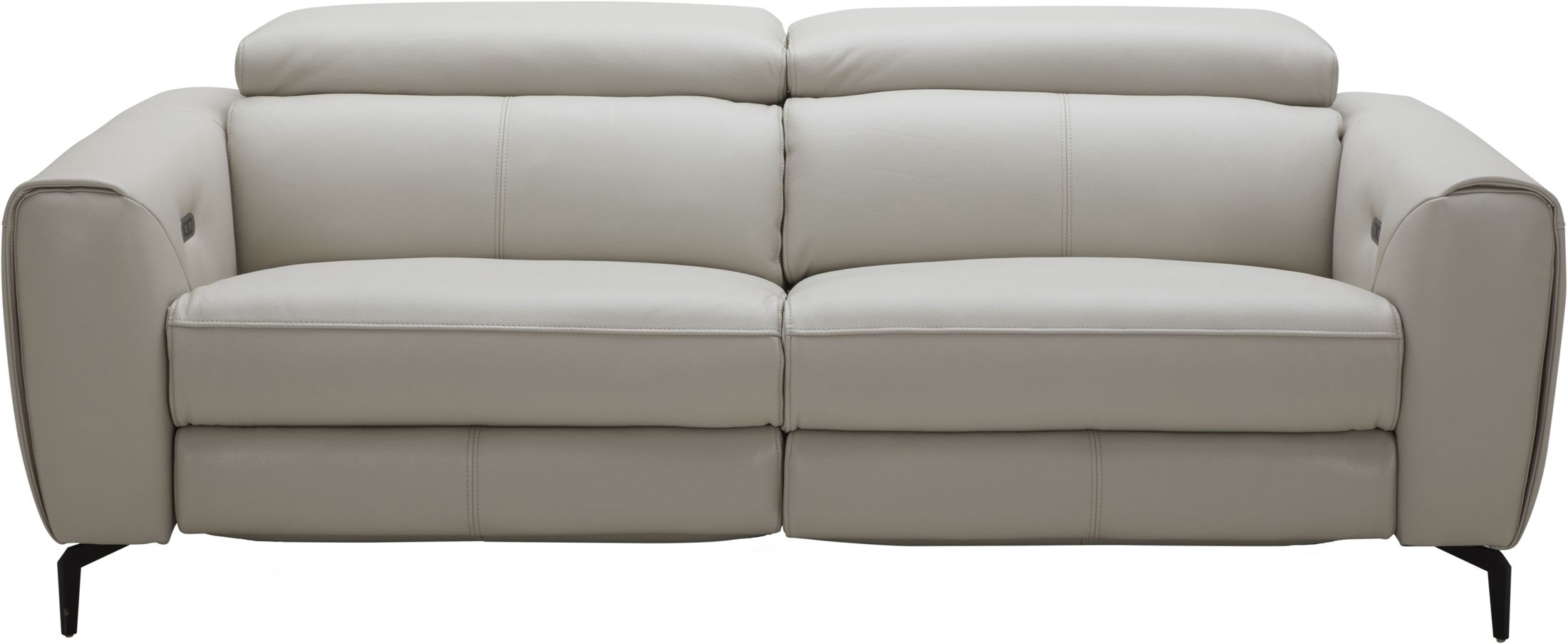 Lorenzo Light Grey Leather Reclining Sofa