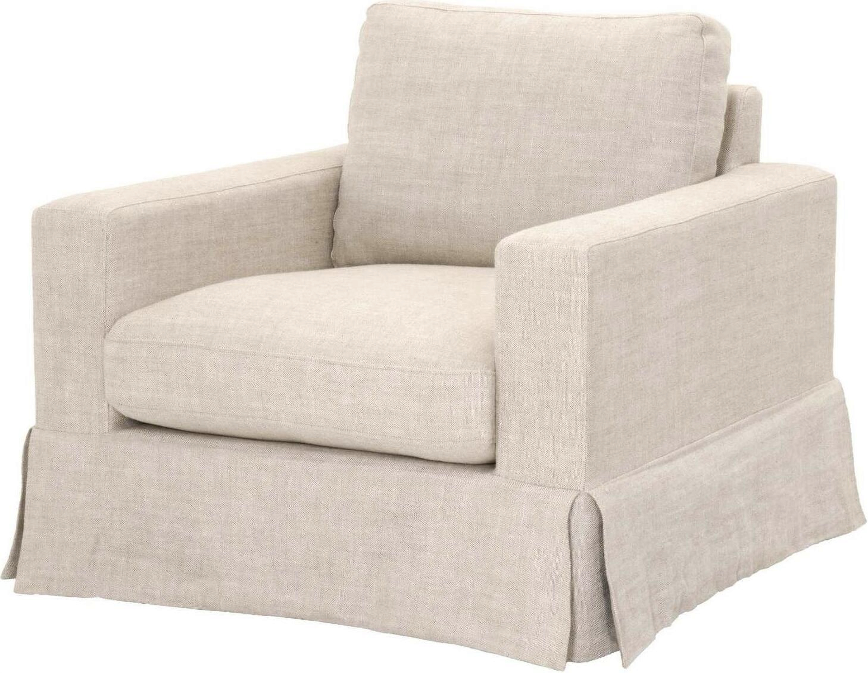 Maxwell Bisque French Linen Sofa Chair