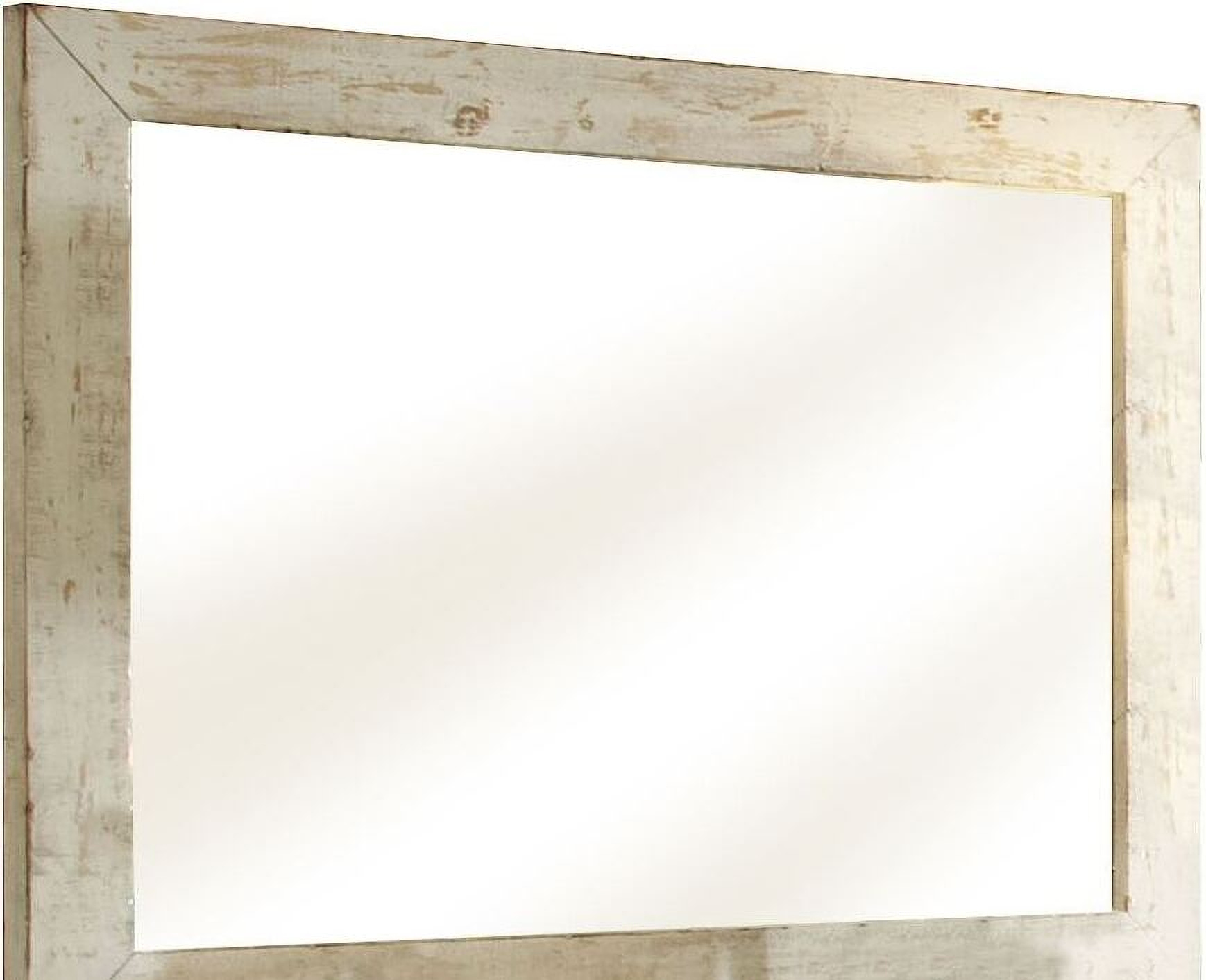 Willow Distressed White Mirror