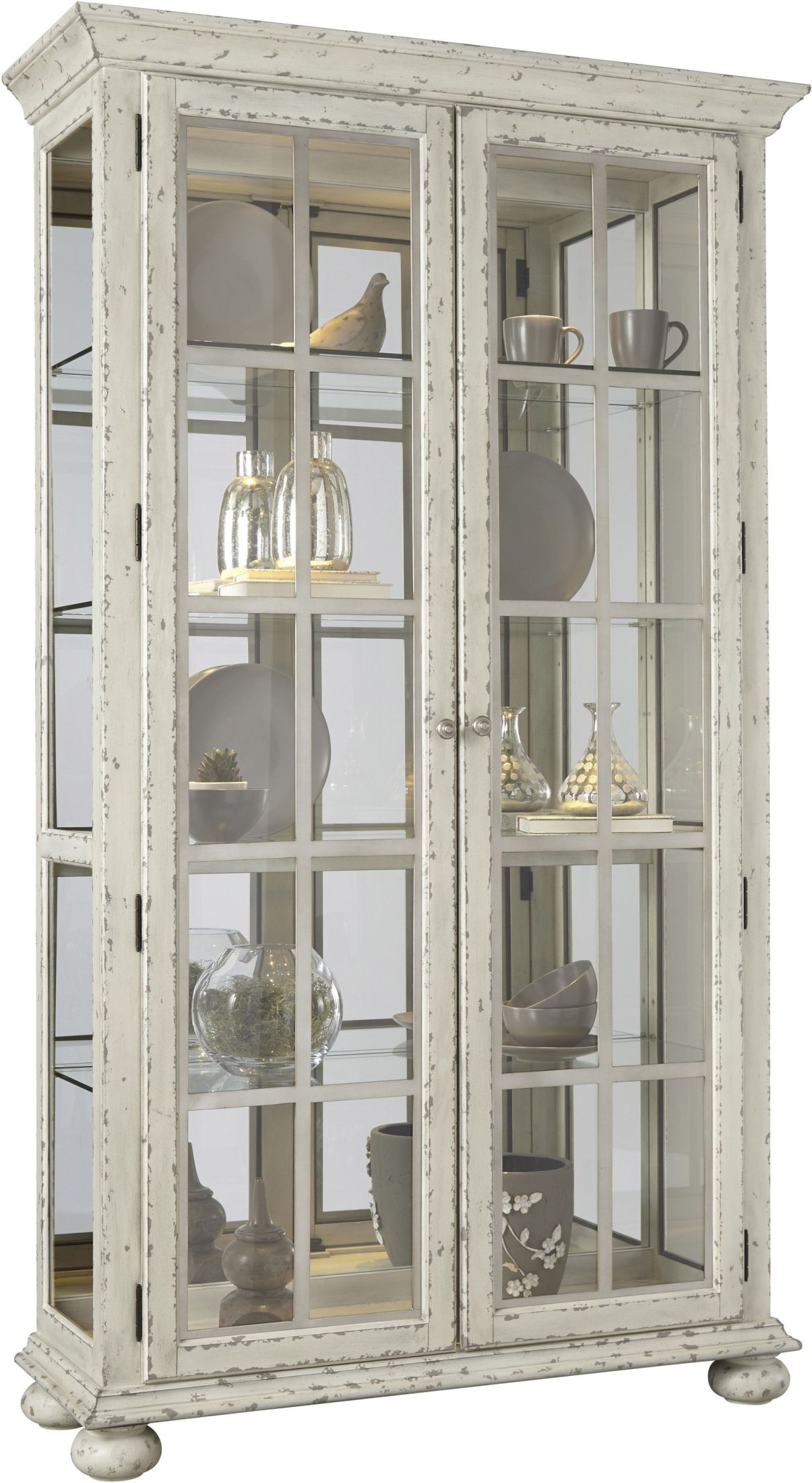 Cream 2 Door Mirror Back Curio