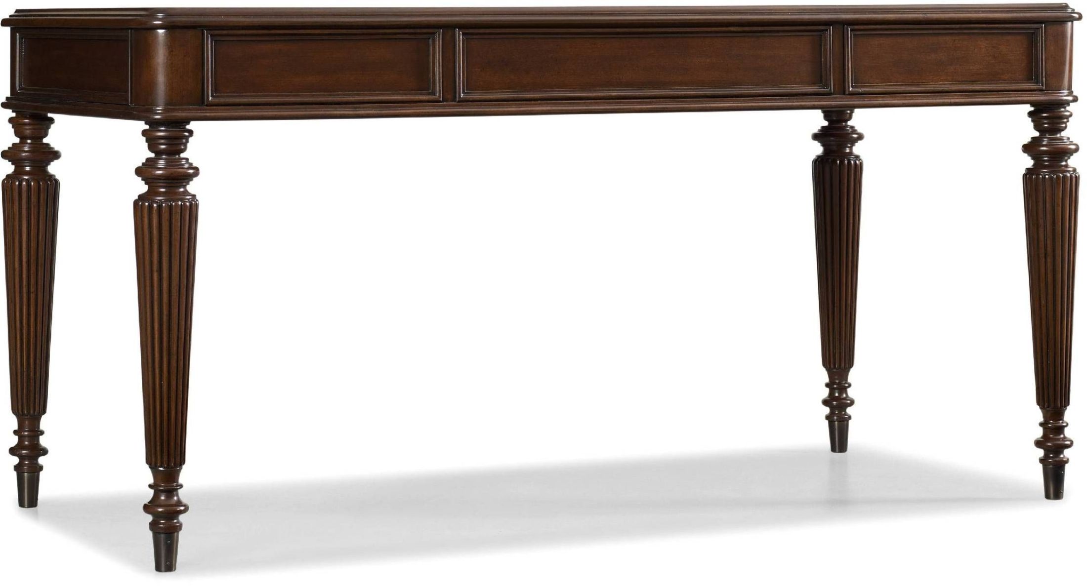 Dark Wood 60 3 Drawer Leg Desk