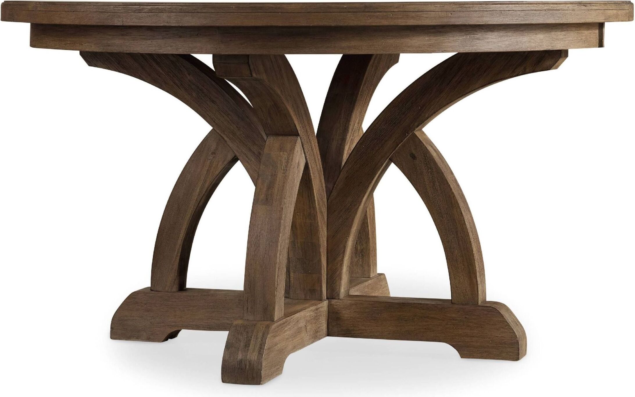 Corsica Light Wood Round Extendable Dining Table