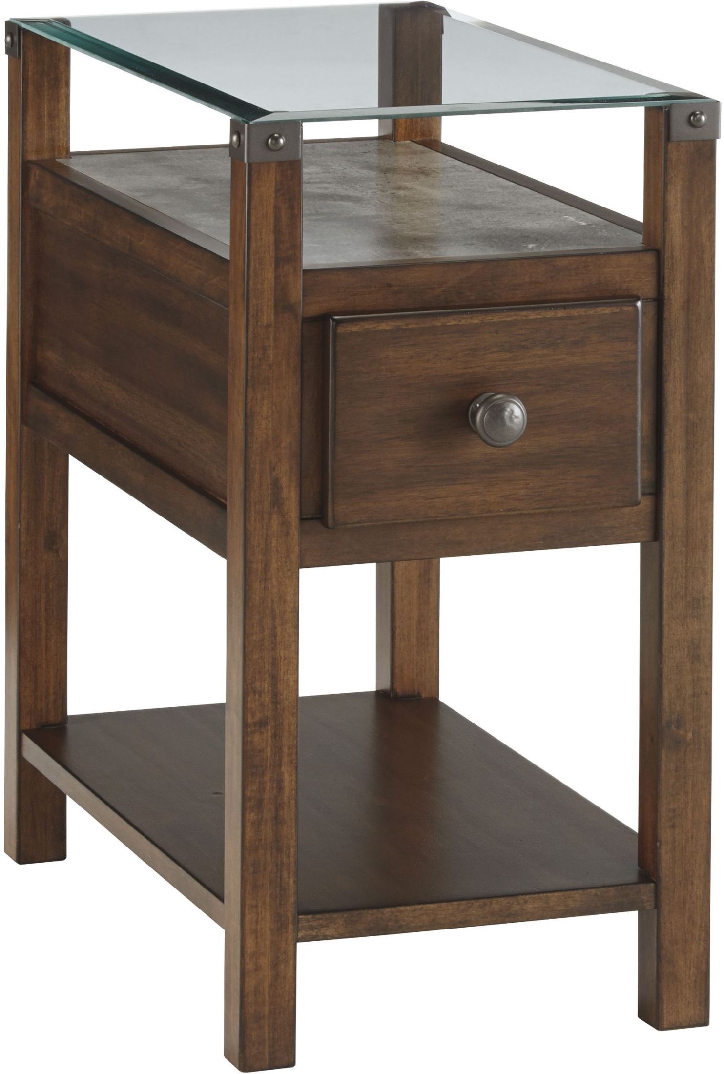 Diamenton Black Drawer Chair Side End Table