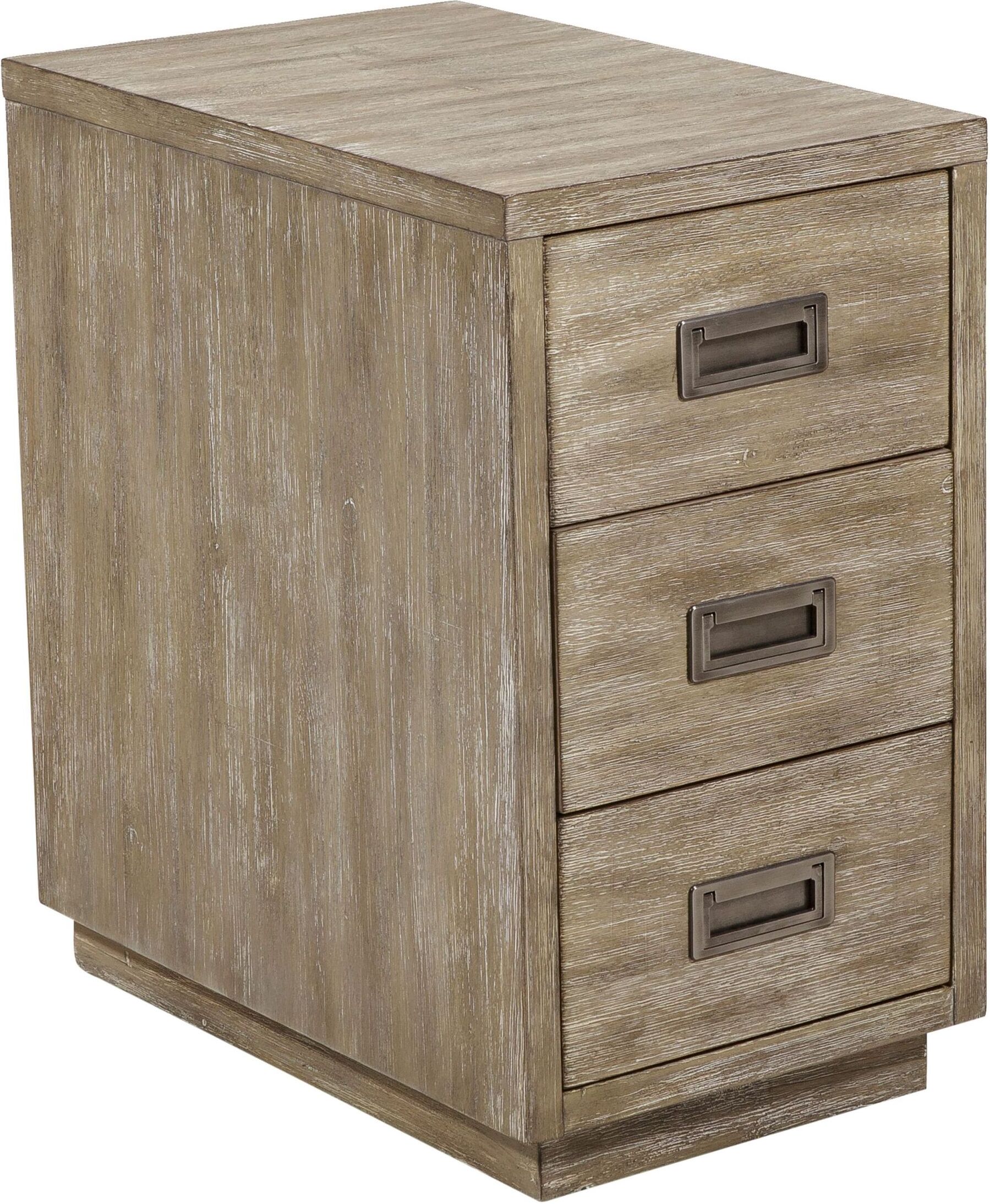 Acacia Wood 3 Drawer Side Table