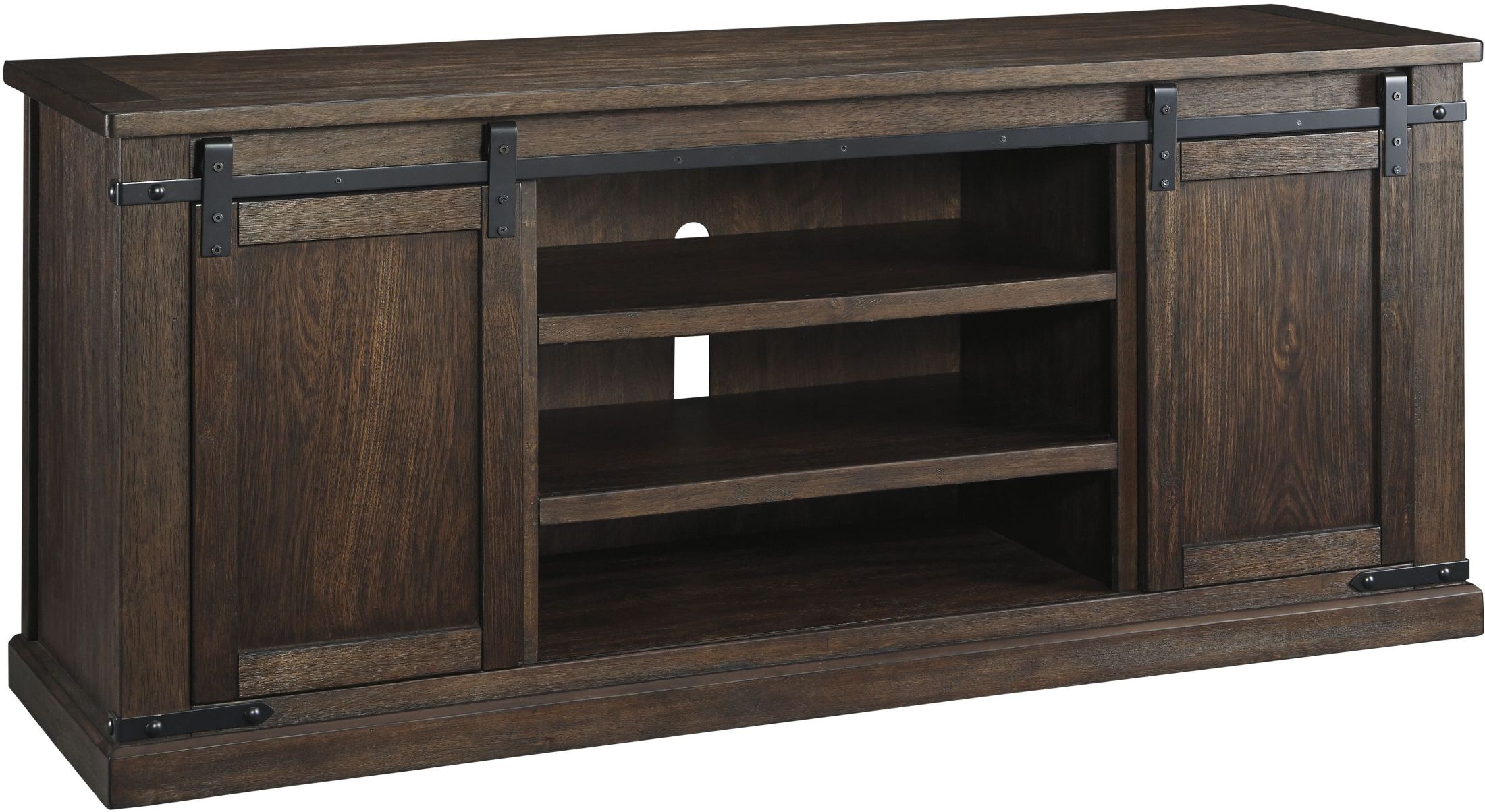 Signature Design By Ashley Budmore Rustic Brown Extra Large Tv Stand Budmore Rustic Brown Extra Large Tv Stand Main Image