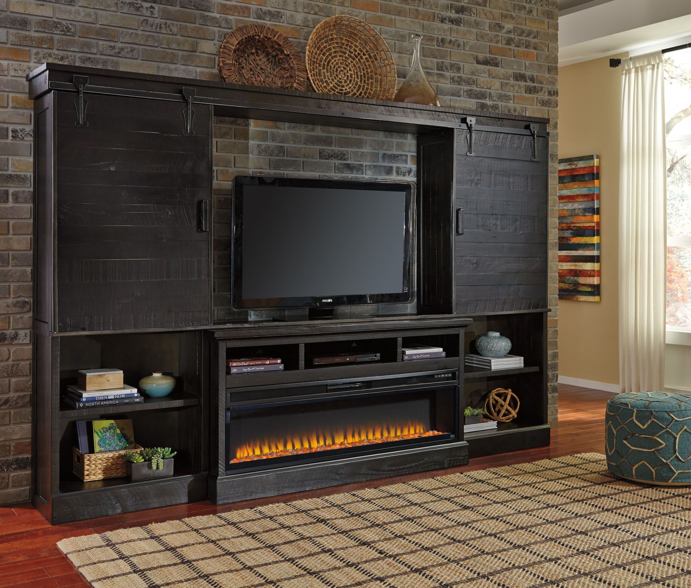 Signature Design By Ashley Sharlowe Entertainment Center With Wide