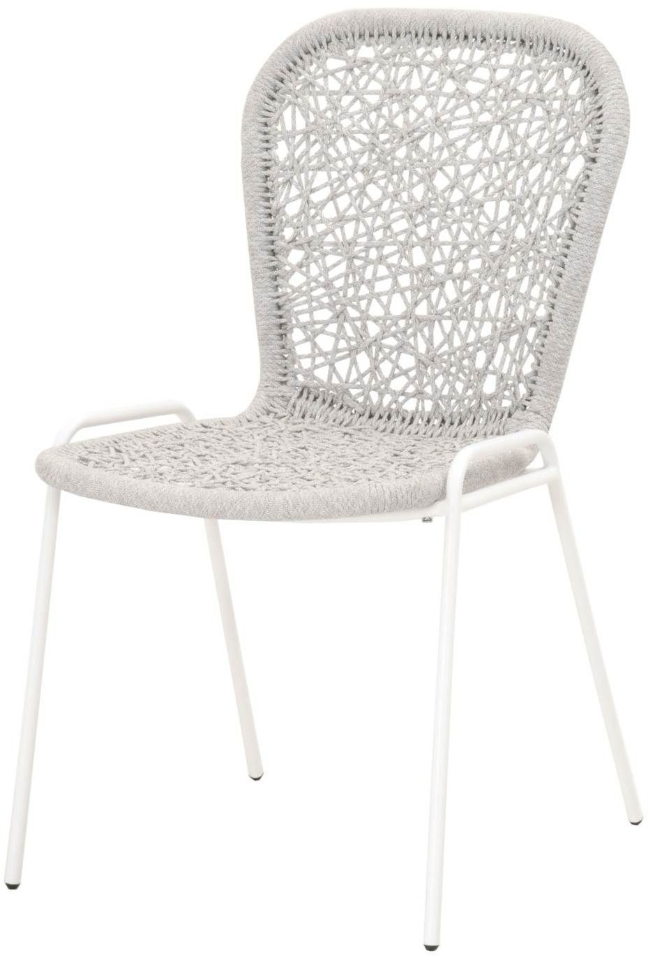 Orient Express Weave Taupe And White Stacking Dining Chair Set Of 4 Weave Taupe And White Stacking Dining Chair Set Of 4 Main Image