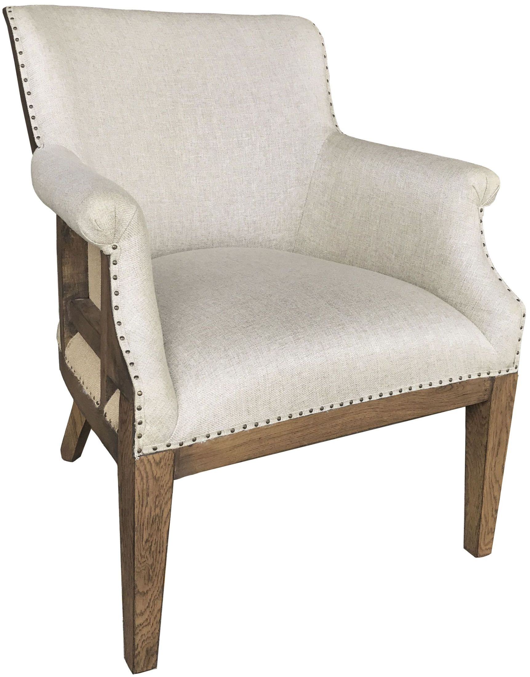 Off White Linen Deconstructed Arm Chair