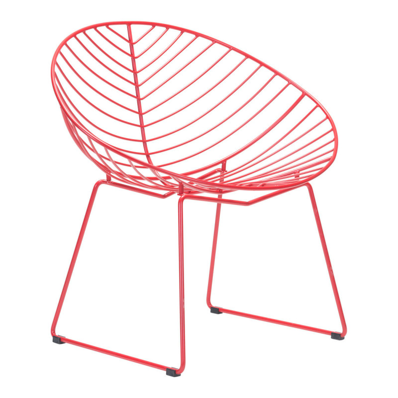 Zuo Modern Hyde Outdoor Lounge Chair Set Of 2 Red 101028 1stopbedrooms
