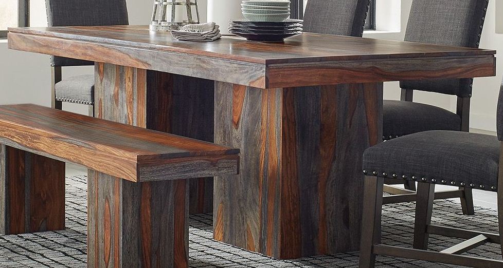 Binghamton Grey Sheesham Dining Table By Scott Living 1stopbedrooms