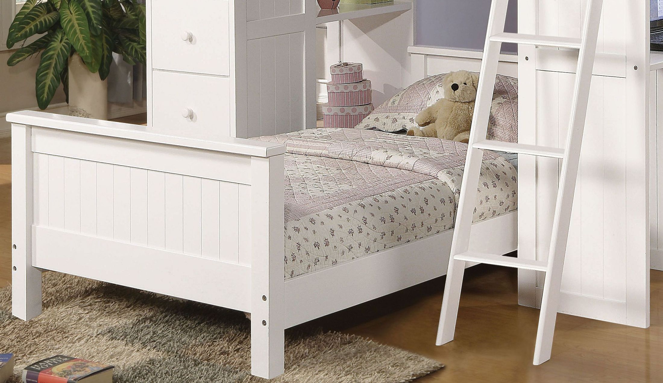 acme willoughby white loft bed