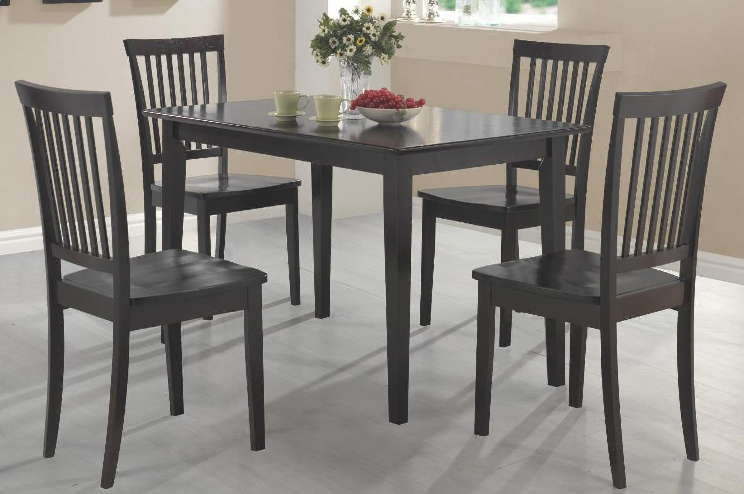 Oakdale Cappuccino 5 Pcs Dining Room Set 1stopbedrooms