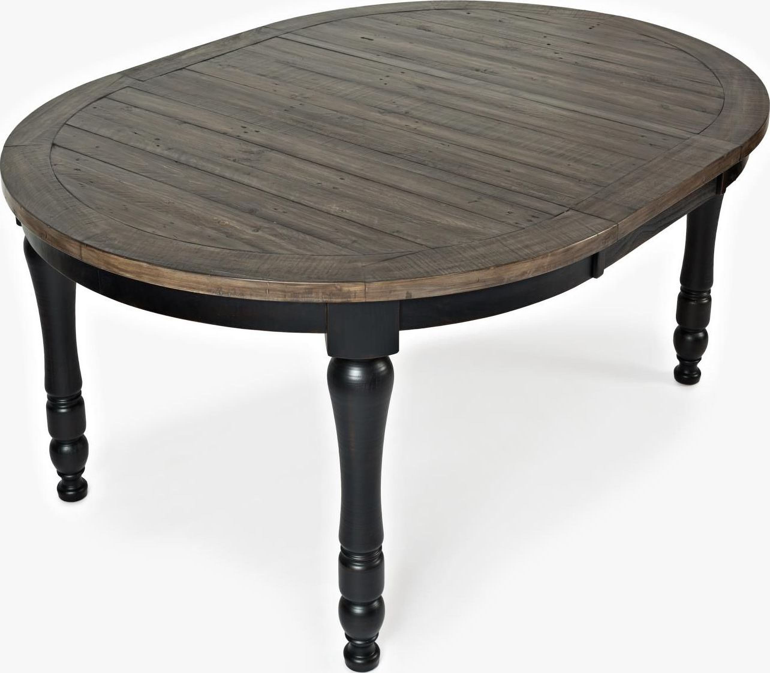 Madison County Vintage Black Extendable Round Dining Table ...