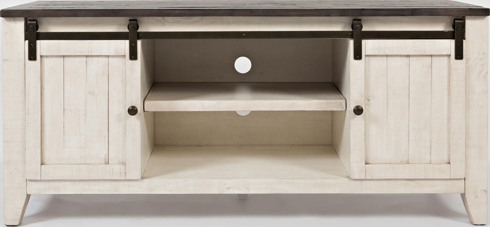 Madison County Vintage White Media Wall 1StopBedrooms.