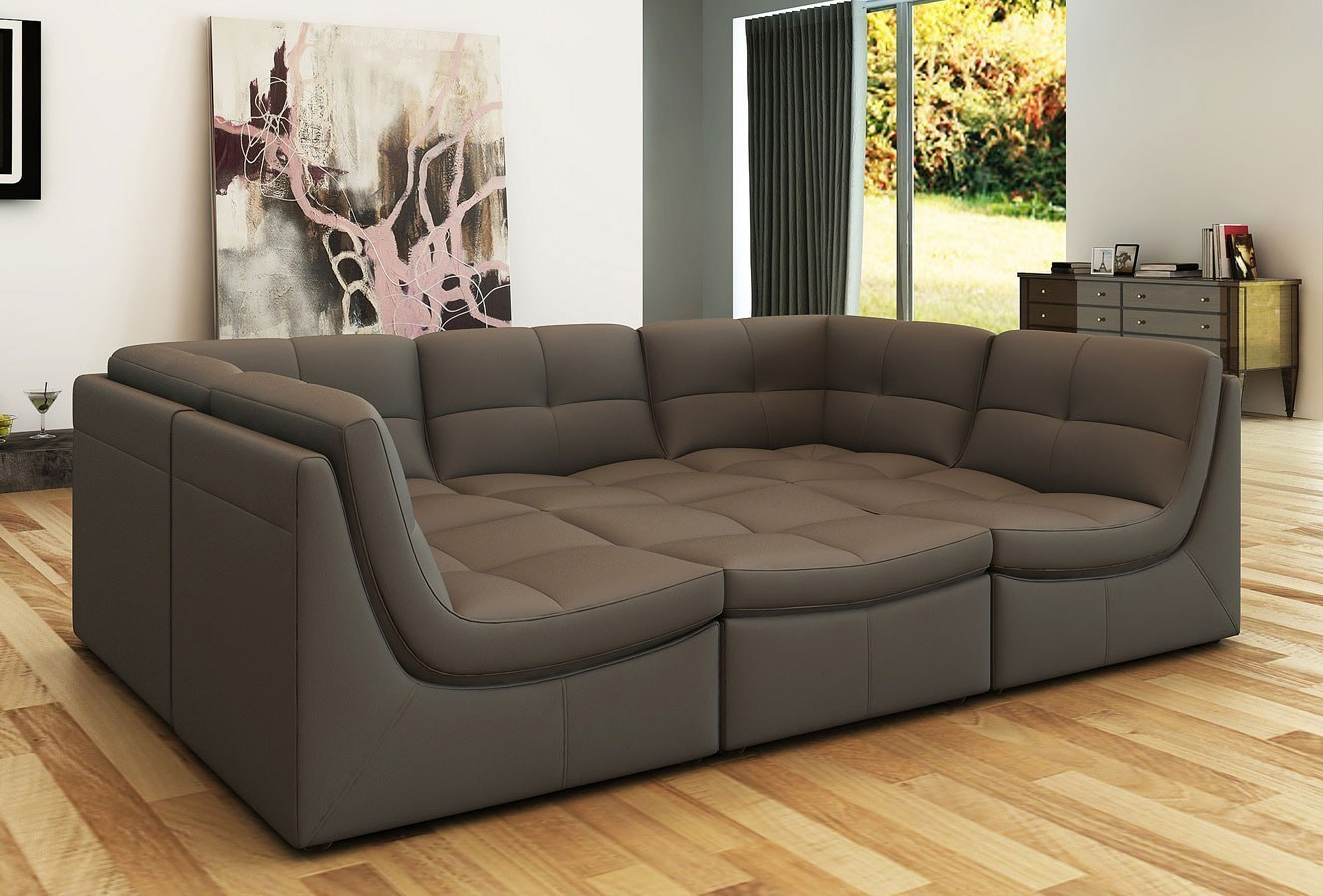 Lego 6 Piece Modular Sectional Grey 1stopbedrooms