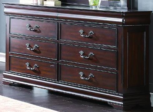 Mont Belvieu Cherry Hidden Drawer Dresser 1stopbedrooms