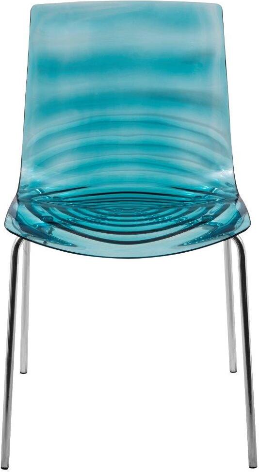 2 LeisureMod Astor Transparent Blue Plastic Dining Chairs ... We sell designer dining chairs available in multiple styles and colours for all tastes, find your favourite chair to add that final touch to any space.