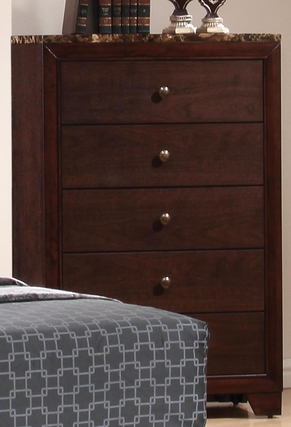 Conner Faux Marble Top Chest 1stopbedrooms