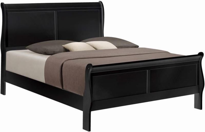 Louis Philippe Black King Sleigh Bed 1stopbedrooms