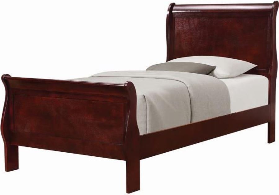 Louis Philippe Cherry Twin Sleigh Bed 1stopbedrooms