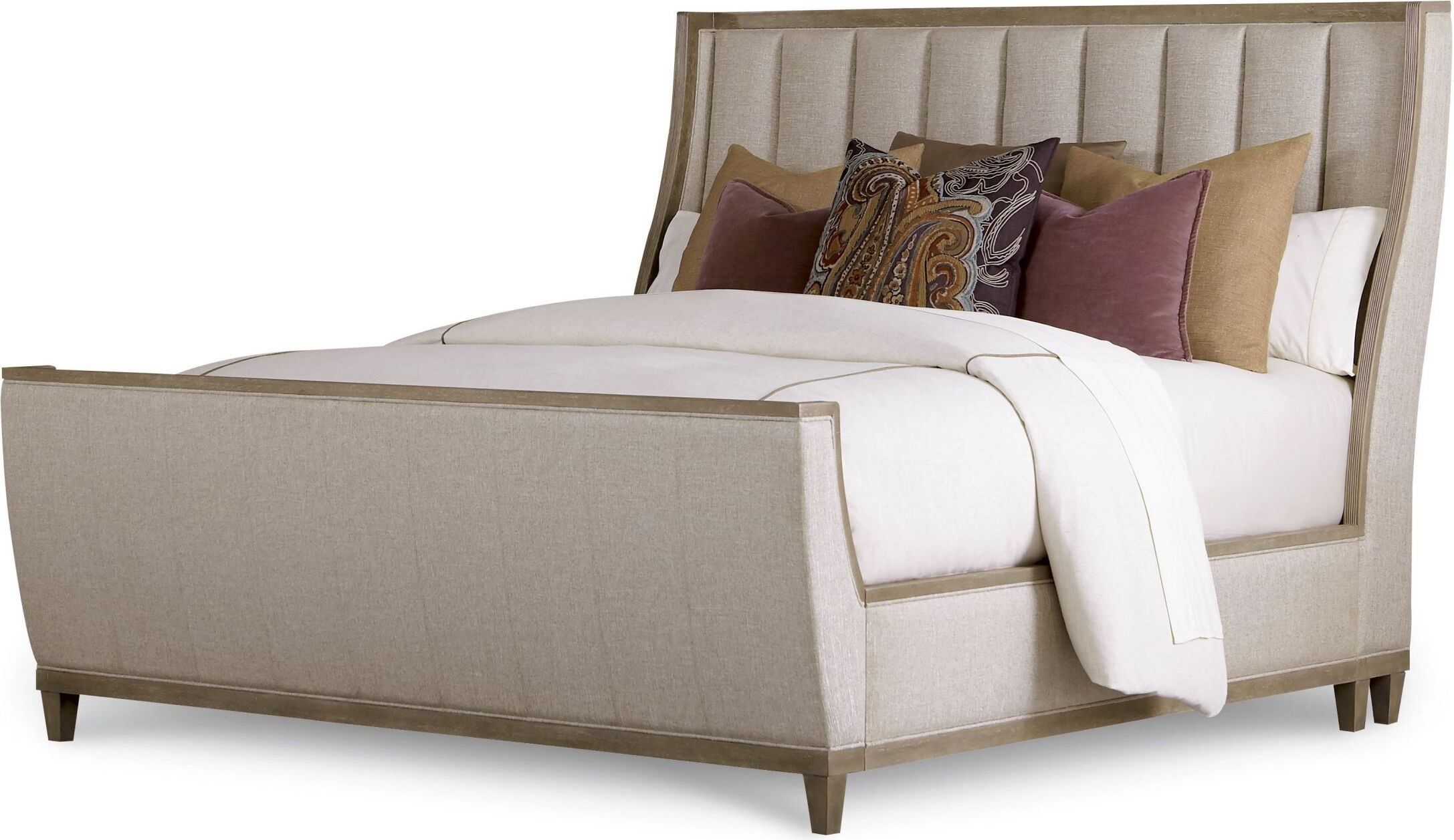 Cityscapes Stone Chelsea Queen Upholstered Sleigh Bed 1stopbedrooms