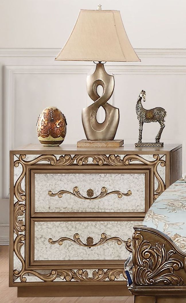 Orianne Antique Gold Nightstand 1stopbedrooms