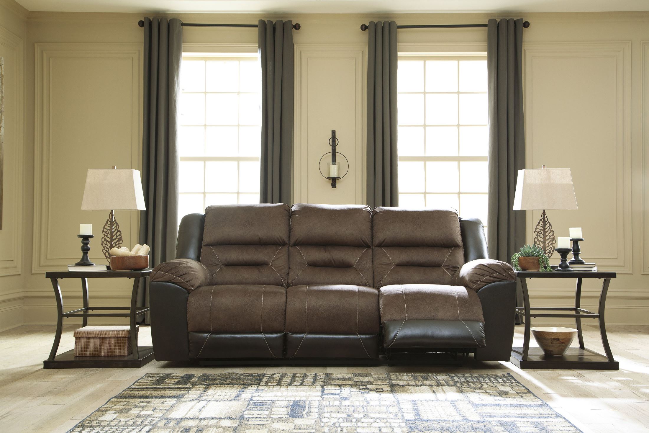Earhart Chestnut Reclining Sofa 1stopbedrooms