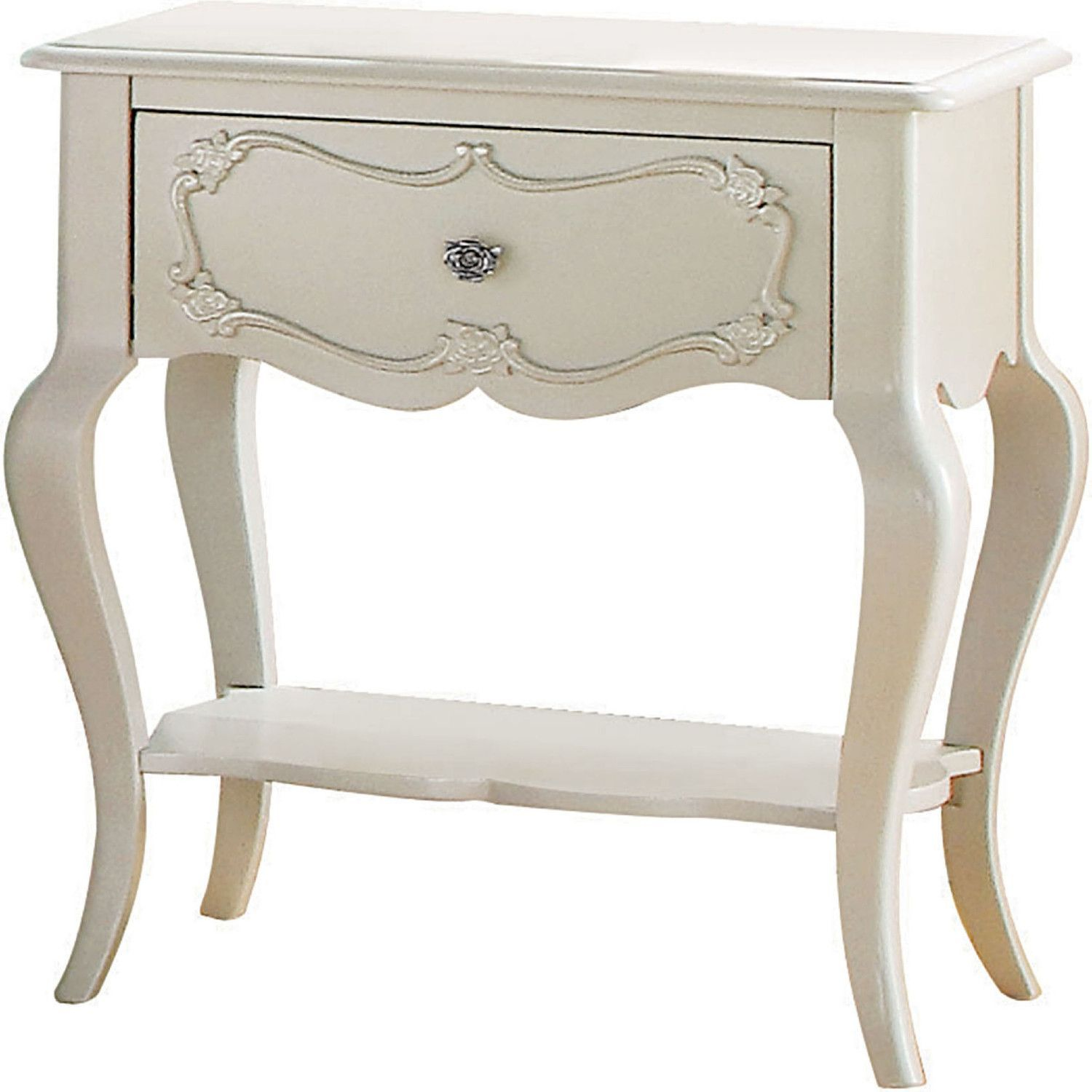 Edalene Pearl White Nightstand 1stopbedrooms