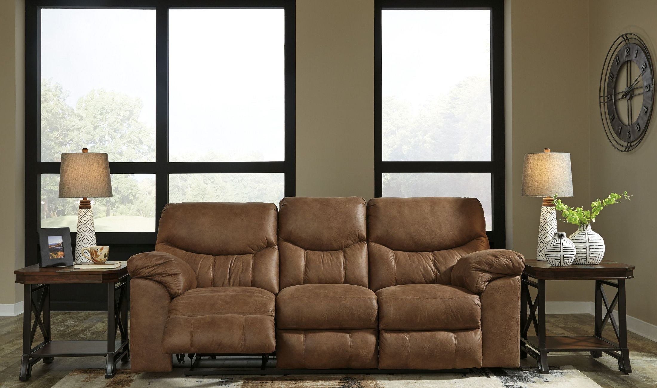 Boxberg Brown Reclining Sofa 1stopbedrooms