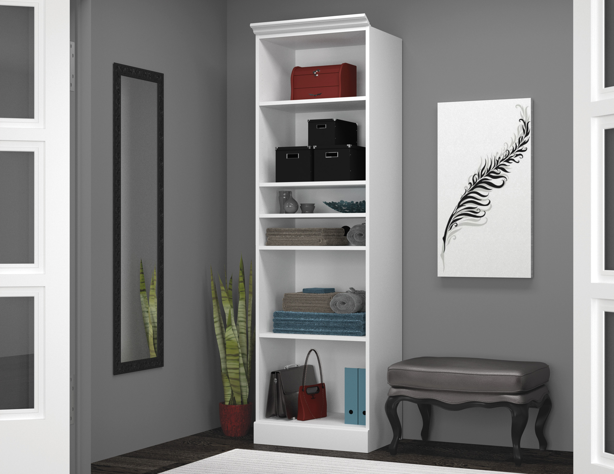 Versatile White 25 Open Storage Unit 1stopbedrooms