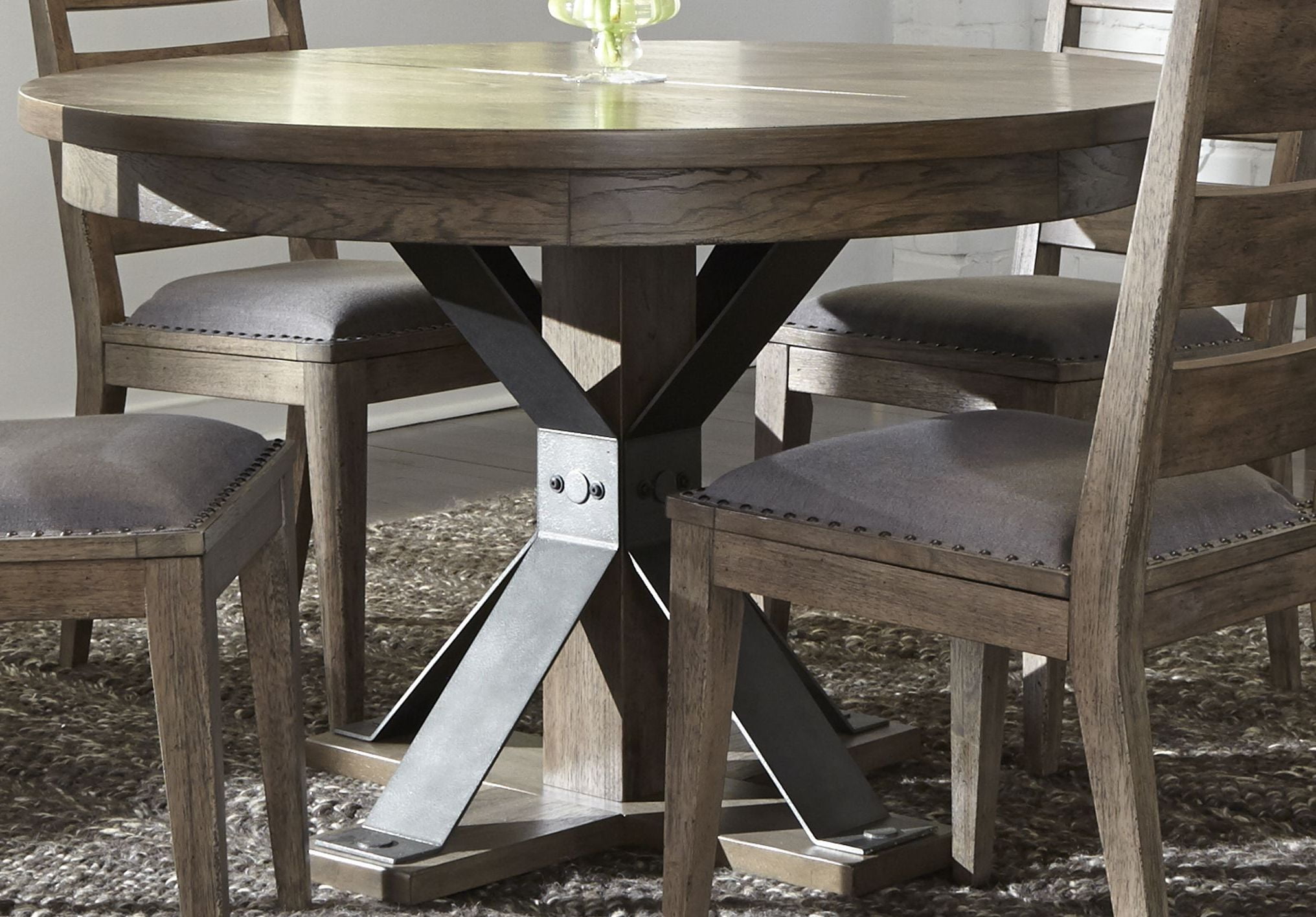 Sonoma Road Bark Extendable Pedestal Dining Table 1stopbedrooms