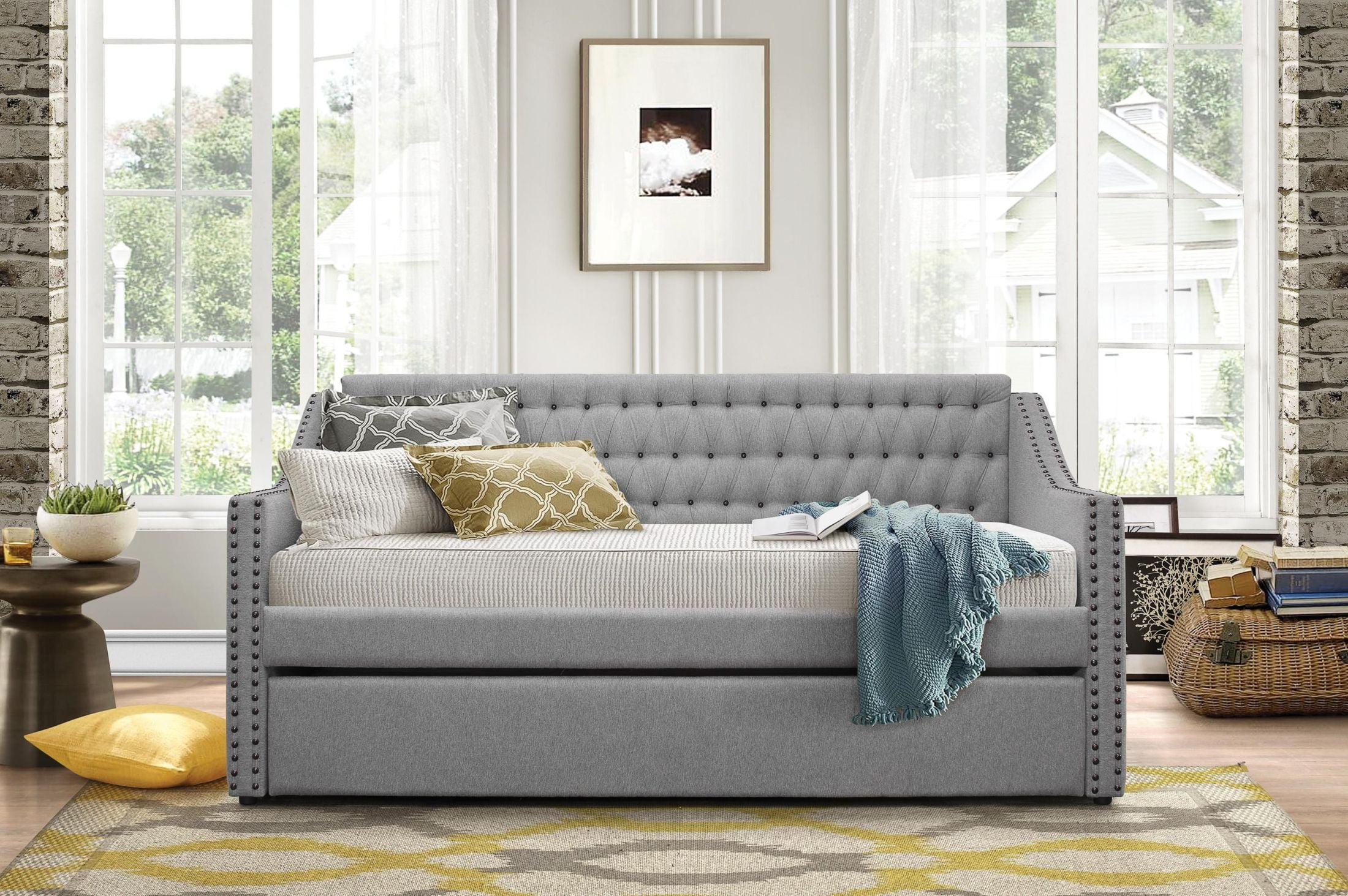 Tulney Gray Daybed With Trundle 1stopbedrooms