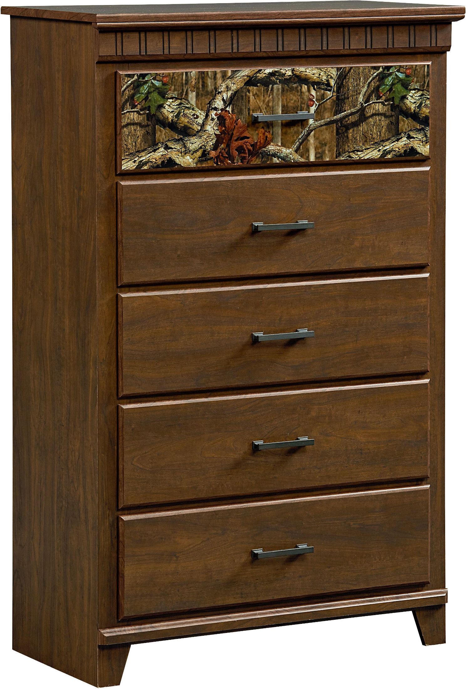Solitude Brown Cherry 5 Drawer Chest 1stopbedrooms