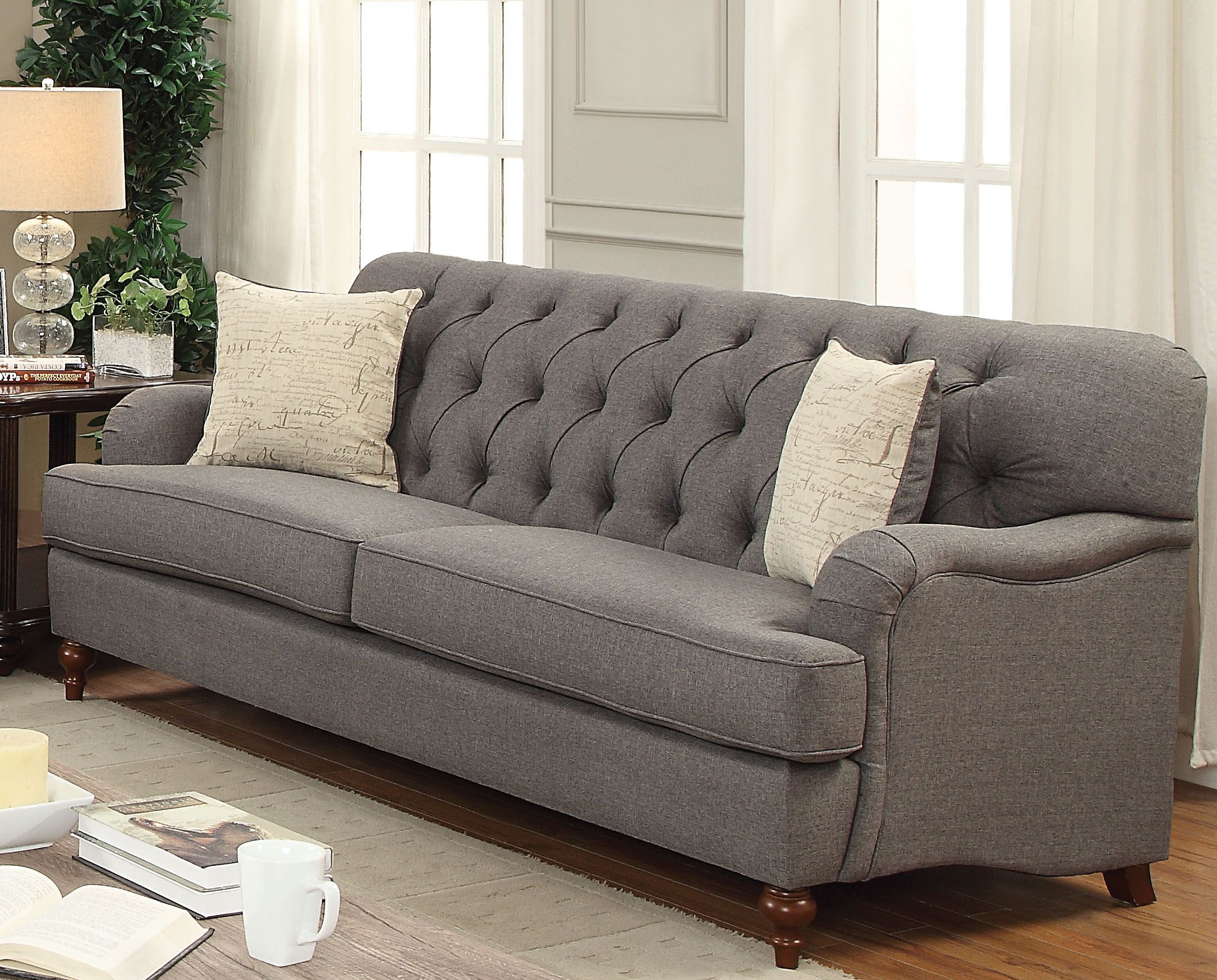 Alianza Dark Gray Sofa 1stopbedrooms
