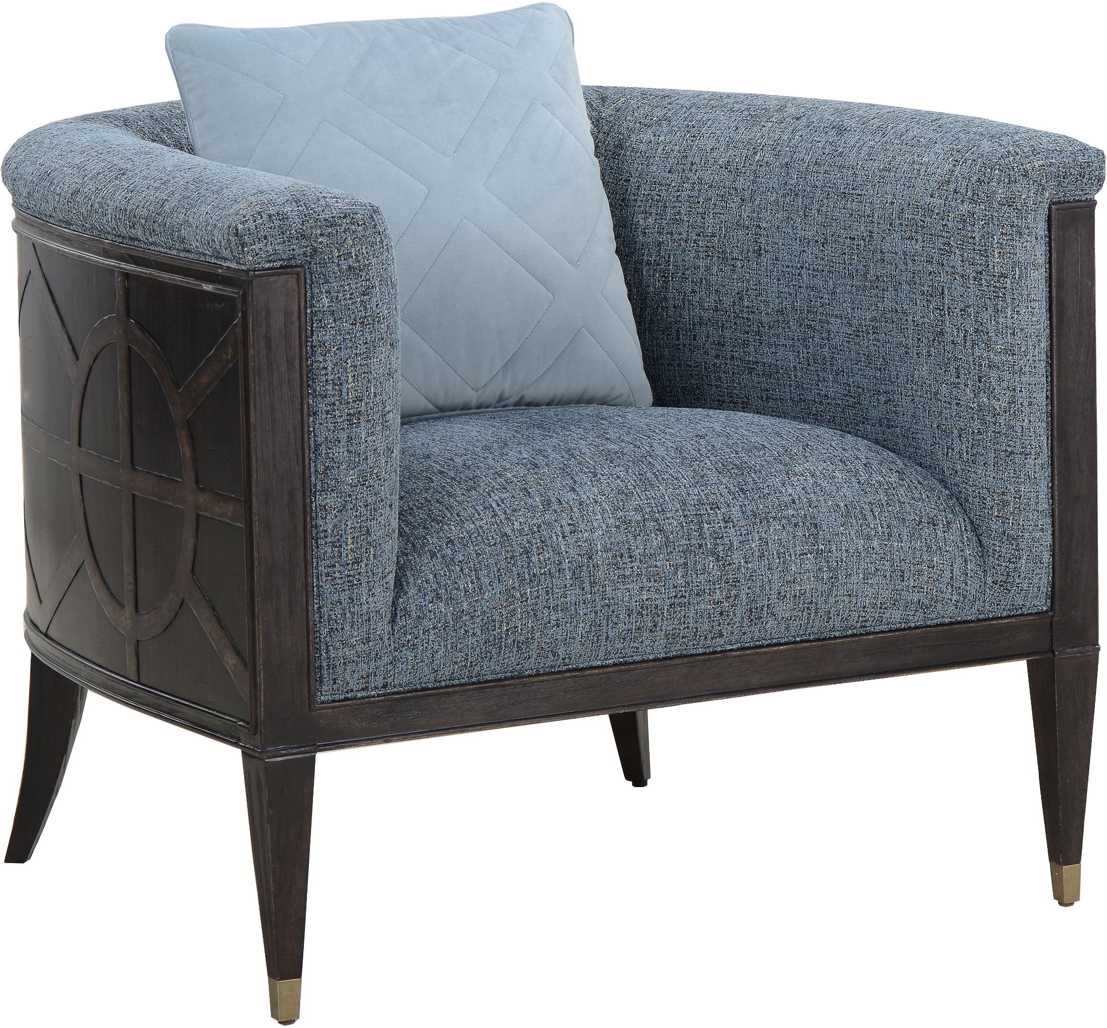 American Chapter Timber Midnight Barrel Back Accent Chair 1stopbedrooms
