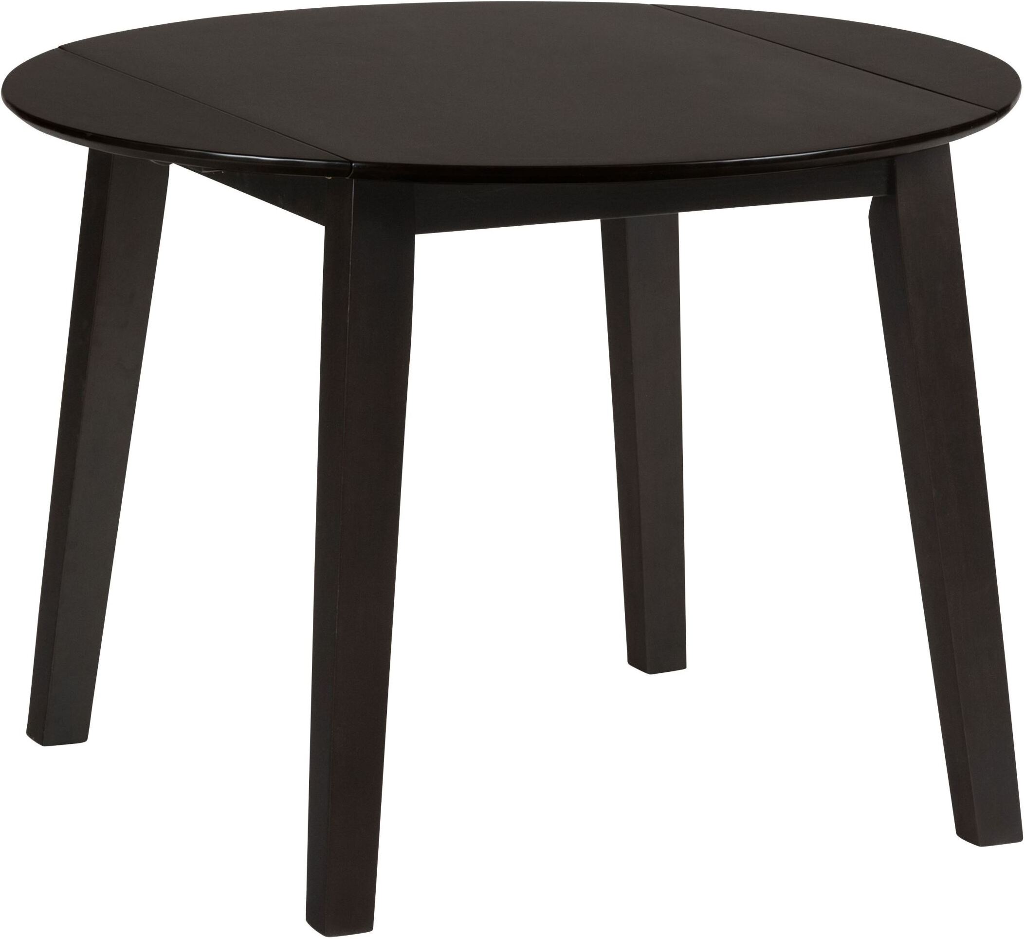 Simplicity Espresso Extendable Round Drop Leaf Dining Table