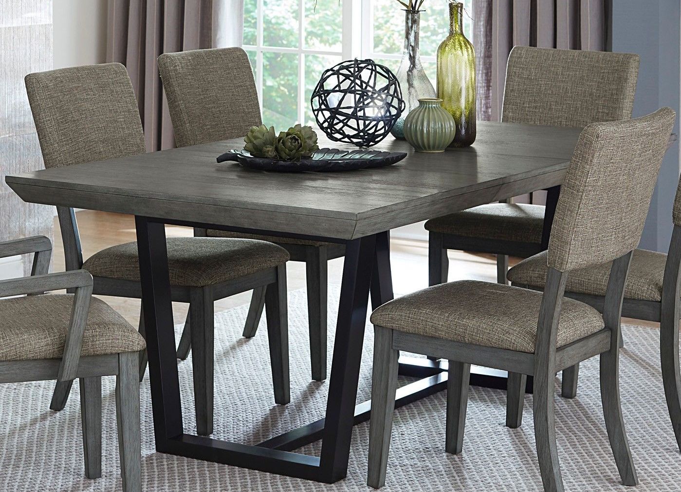 Avenhorn Gray Extendable Rectangular Dining Table 1stopbedrooms