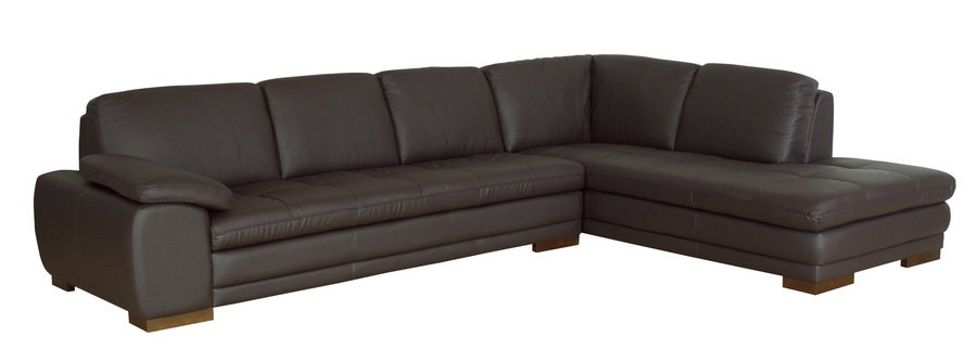 Baxton Studio Diana Dark Brown Sofa Chaise Sectional 1stopbedrooms
