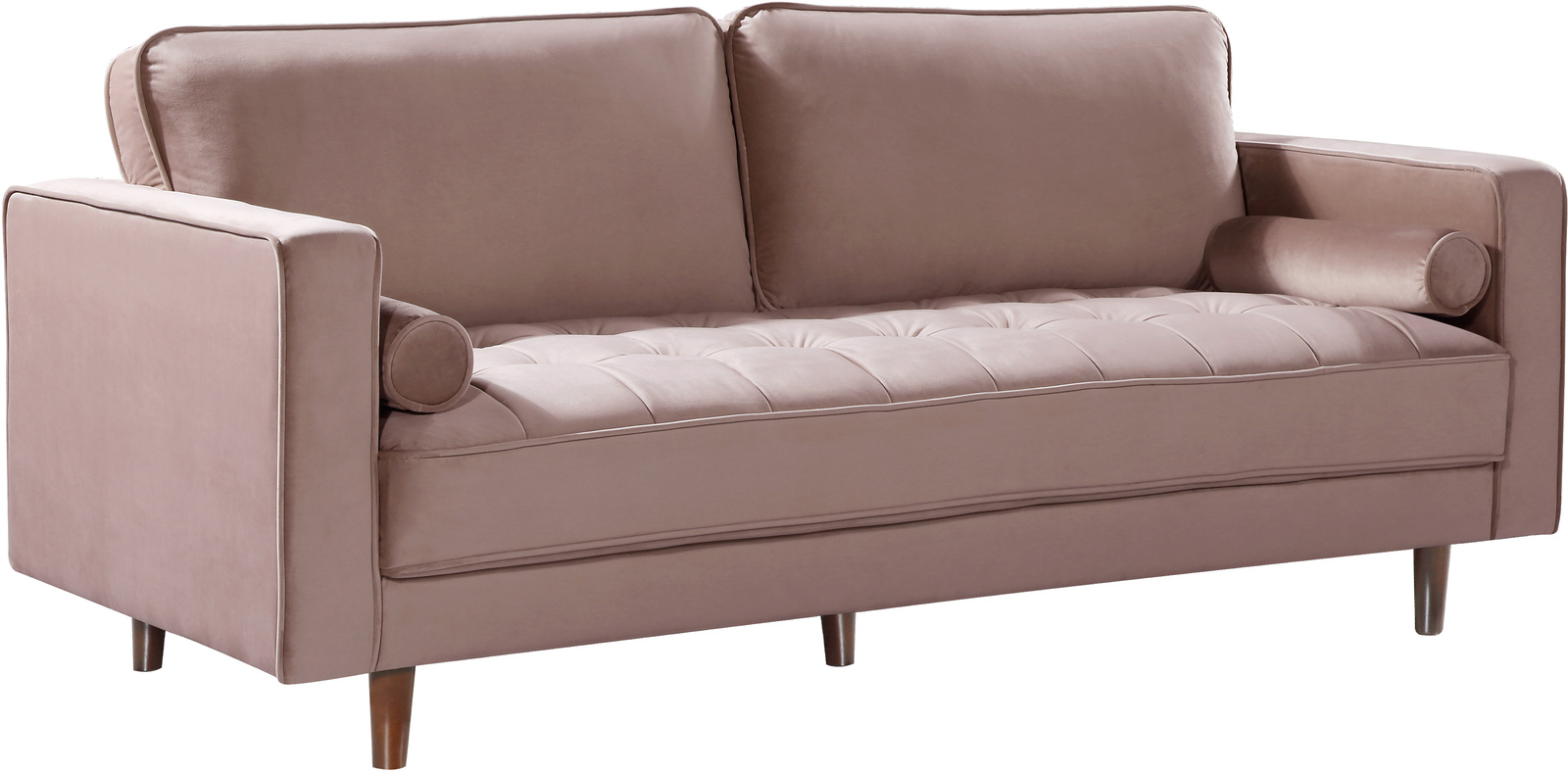 Meridian Emily Velvet Sofa In Pink 625pink S 1stopbedrooms Meridian Emily Velvet Sofa In Pink