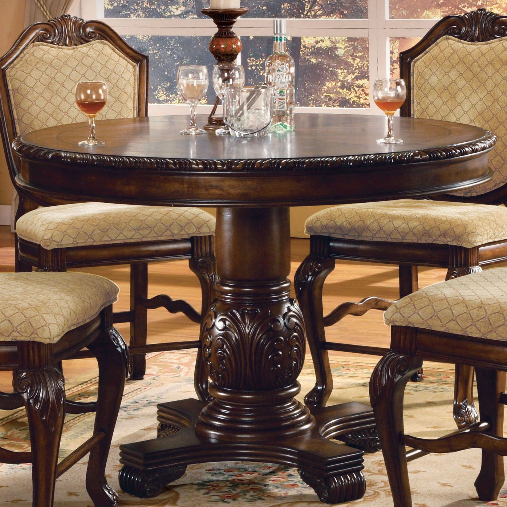 Chateau De Ville Espresso Counter Height Dining Table 1stopbedrooms