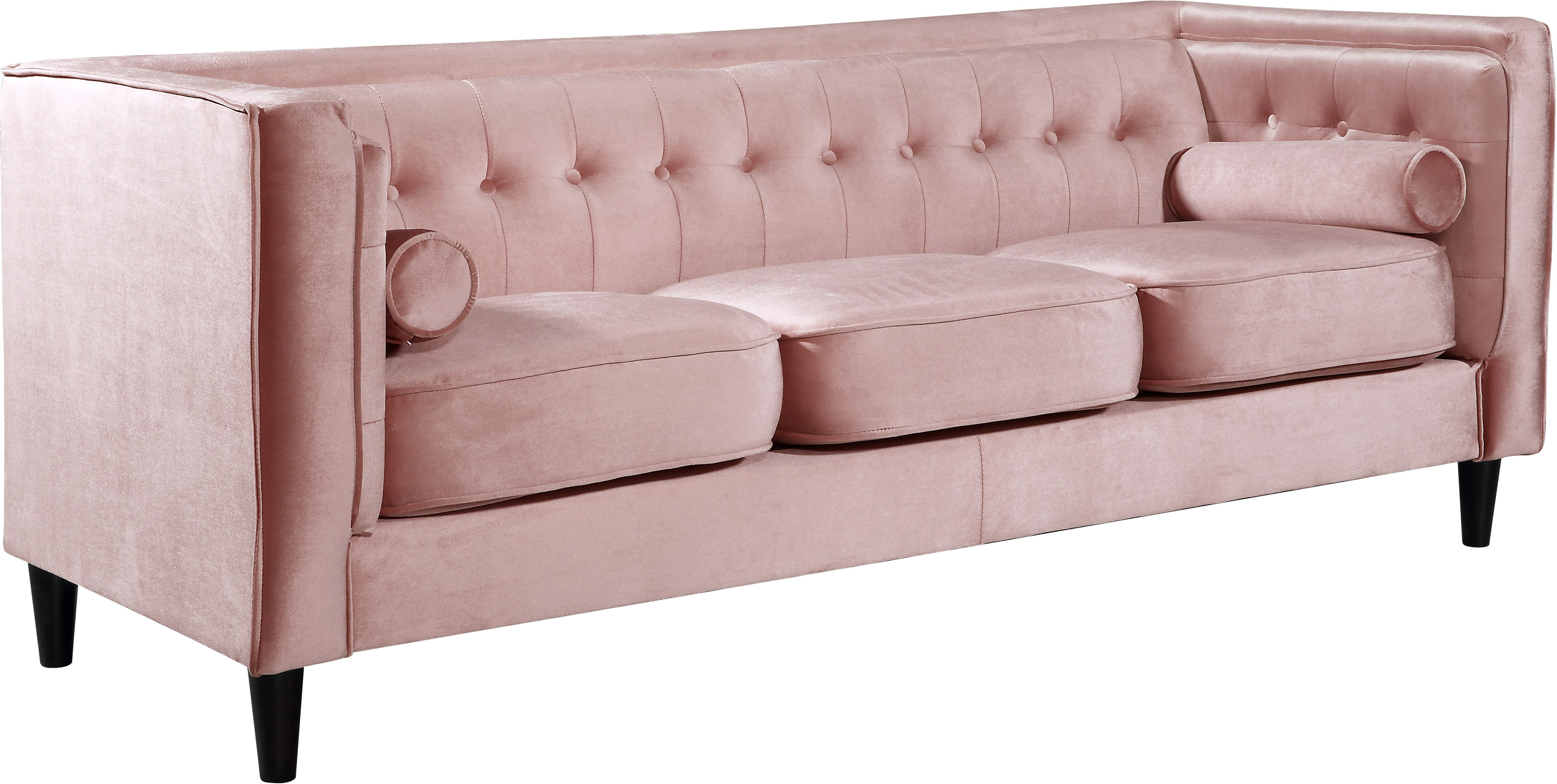Meridian Furniture Taylor Velvet Sofa In Pink 642pink S 1stopbedrooms Meridian Furniture Taylor Velvet Sofa, Adelina 4 Piece Modern Top Grain Leather Sofa Set
