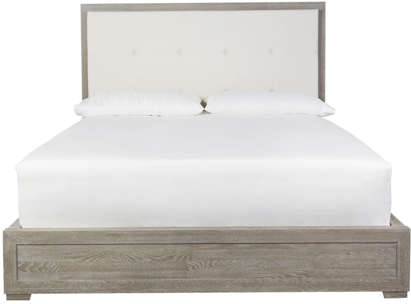 Modern Nolan Beige And White Cal King Platform Bed 1stopbedrooms