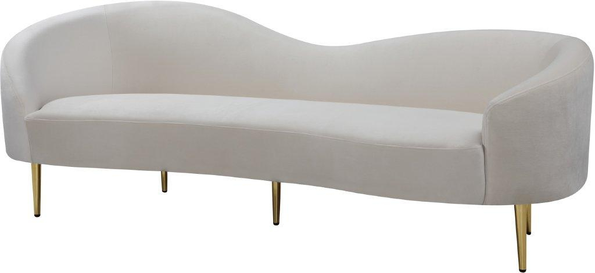 Ritz Cream Velvet Sofa 1stopbedrooms