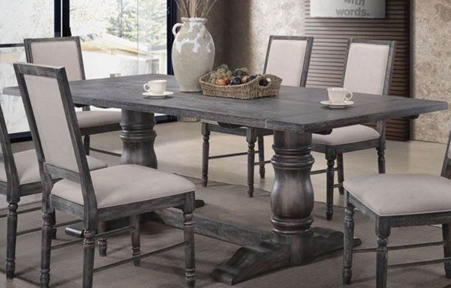 Leventis Weathered Gray Dining Table 1stopbedrooms