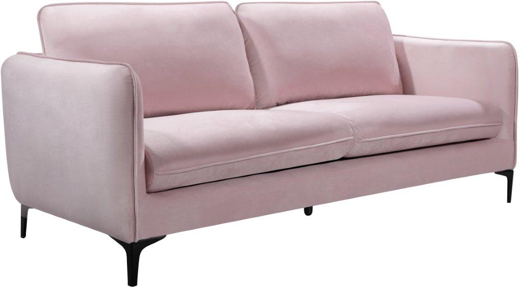 Poppy Pink Velvet Sofa 1stopbedrooms