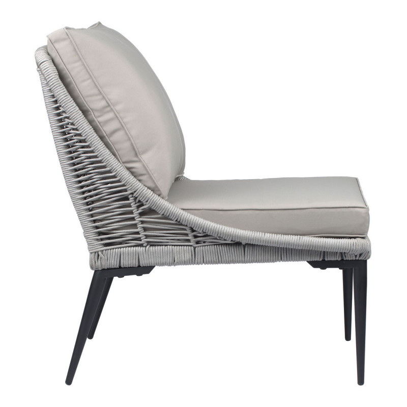 Zuo Modern Tahiti Lounge Chair Black & Dark Gray 703885 ...